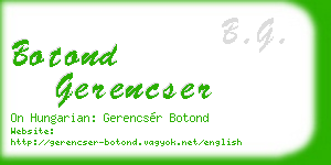 botond gerencser business card
